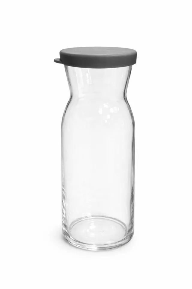 „Fonte“ Glasflasche mit Silikondeckel