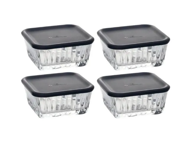„Frezya“ Glasschale mit Deckel – 4er Set