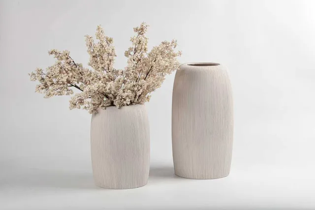 „Terracotta“ Vase – Schlank Leicht Oval
