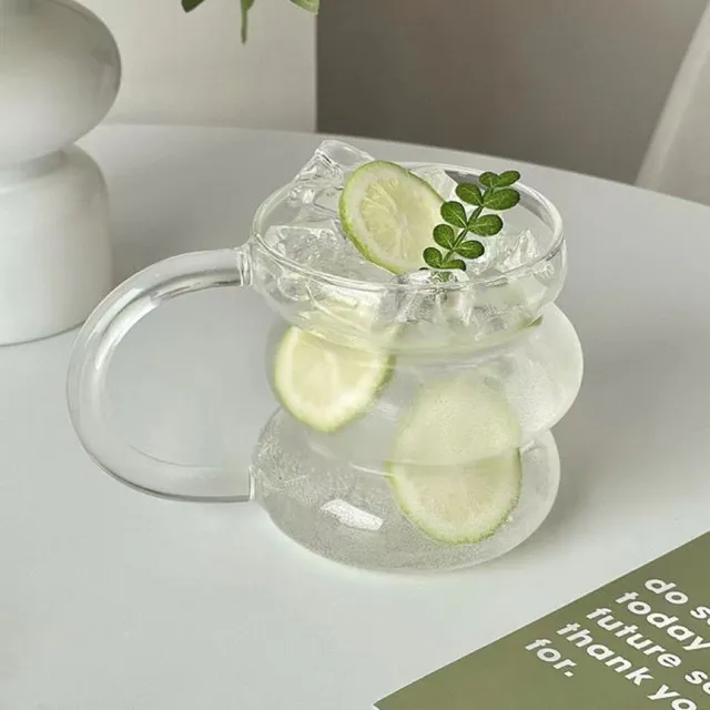 “Big” Glastasse mit Bubble Design – 2er Set
