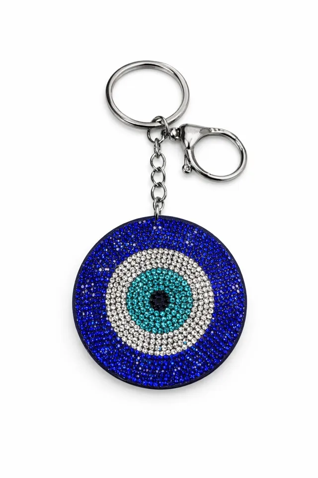 „Blaues Auge“ Strass-Schlüsselanhänger