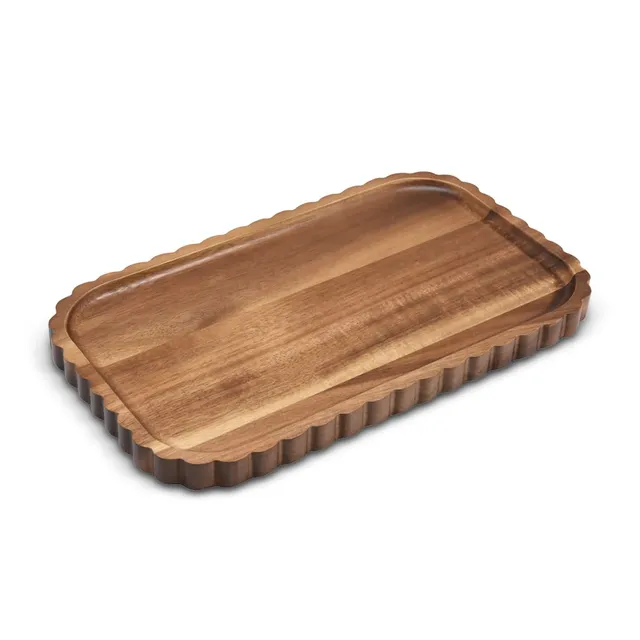 „Flori“ Akazienholz Tablett – 34x20cm