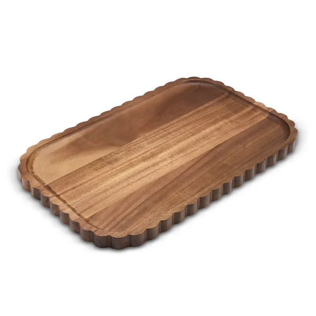 „Flori“ Akazienholz Tablett – 39x25cm