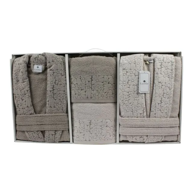 „Vera“ Handtuch & Bademantel-Set – 6 teilig