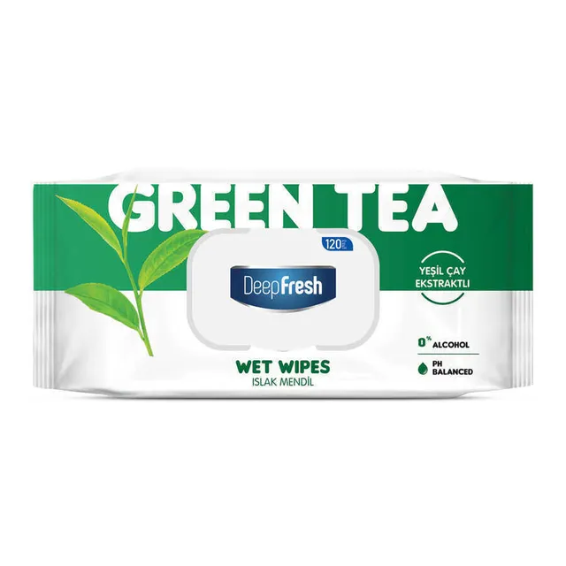DeepFresh „Green Tea“ Feuchttücher – 120 Stück